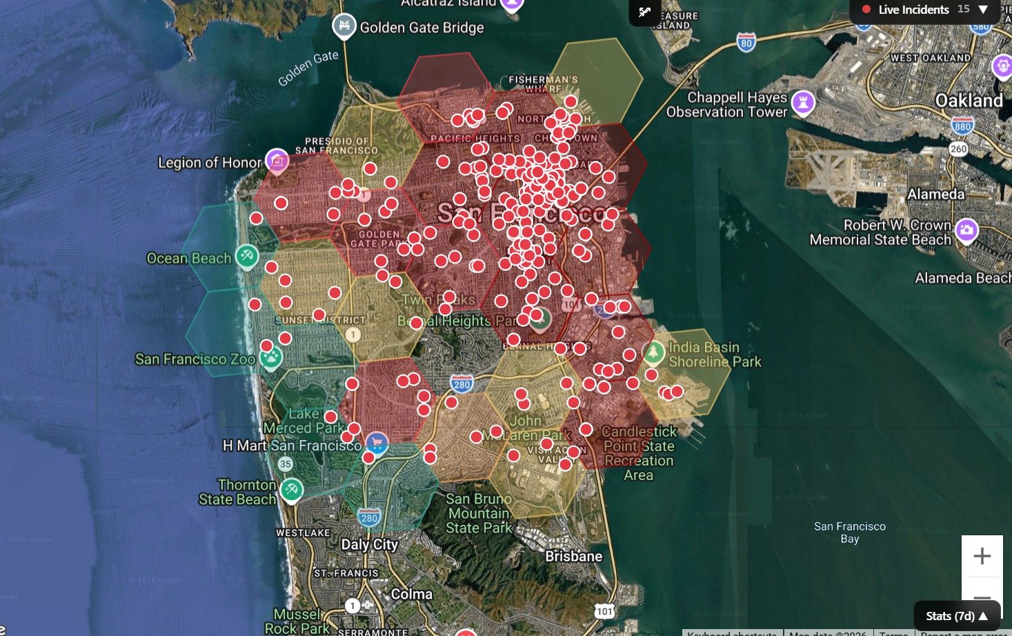 Safer City live crime map