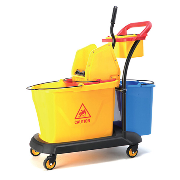 Deluxe Double Round Mop Wringer Trolley 59L
