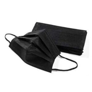 Black 3-Ply Standard Earloop Face Masks Box of 50