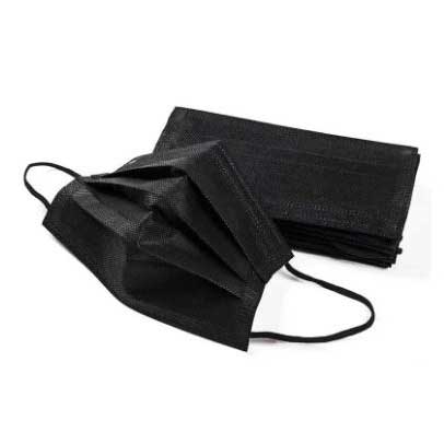 Black 3-Ply Standard Earloop Face Masks Box of 50